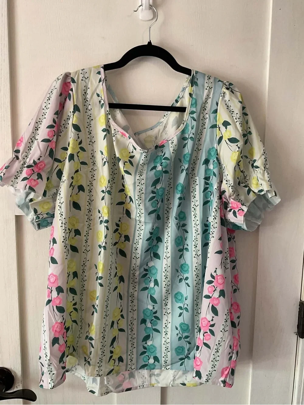 Floral Split-Neck Tunic Top - Navy Multi 50 for all 3